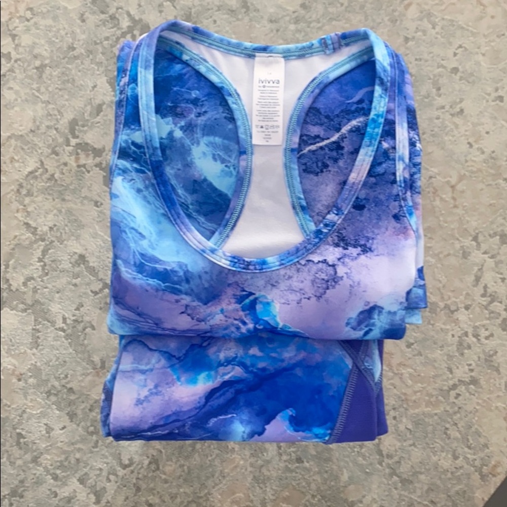 ivivva cropped pants and tank top set